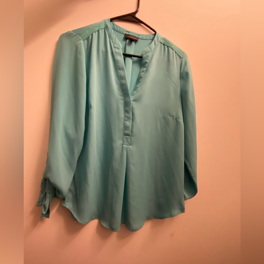 The Limited Aqua Blouse